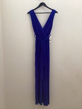 BNWT Ladies New Collection Bright Blue Pleated Jumpsuit, UK Size S, Tagged