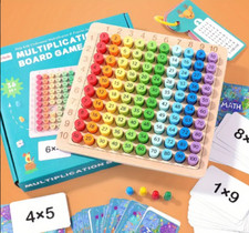 Montessori 3-in-1 Wooden Color Multiplication Board