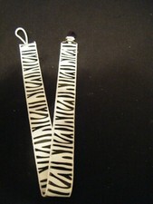 ADULT PACIFIER HOLDER / CLIP , NOT FOR INFANTS, ZEBRA PRINT 19" LONG