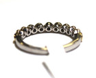 New 925 Sterling Silver gold plated .03ct SI2 H diamond cluster ring 2.1g 6.25 — photo 8