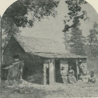 Old West Settler Family Yo Semite California Cabin Yo Semite Fall Stereoview 5-7