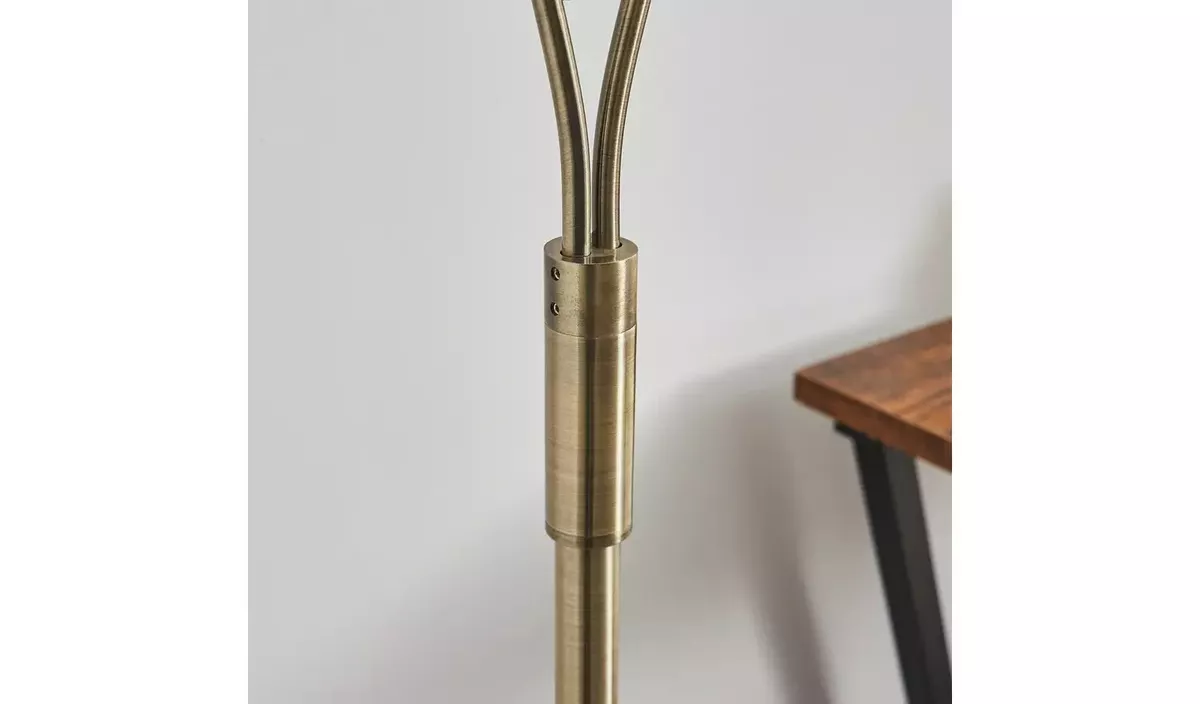 BHS Acacia 2 Light Multihead 149cm Floor Lamp Brass 1305618