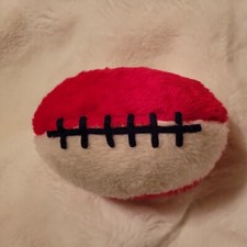 Vintage Eden Toys Red Abd White Chine Football Plush Stuffed Toy