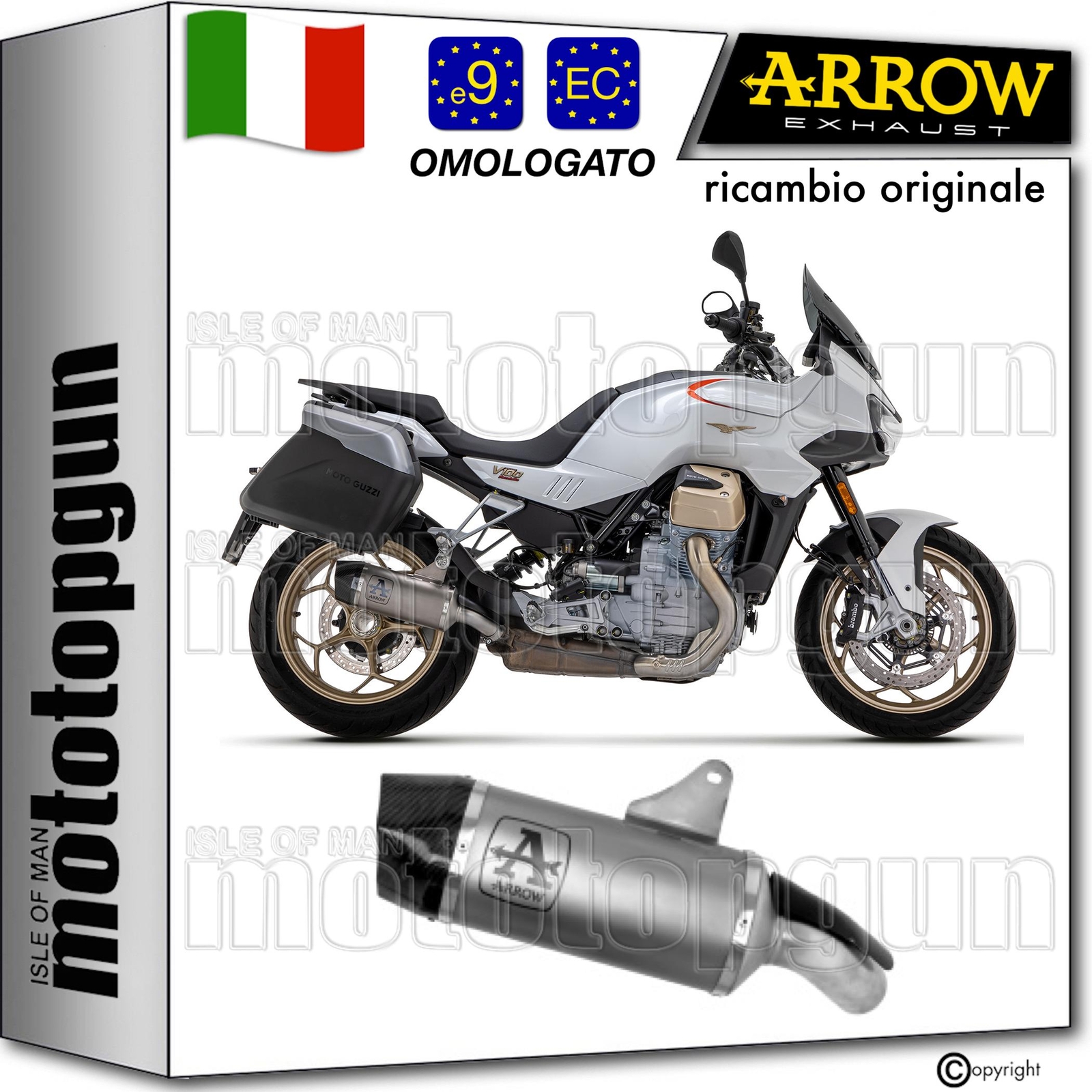 ARROW SCARICO OMOLOGATO INDY-RACE TITANIO C MOTO GUZZI V100 MANDELLO 2023 23