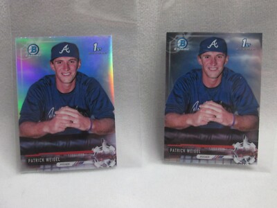 2 - Patrick Weigel * 2017 Bowman Chrome Prospects Mini * Refractor & Base