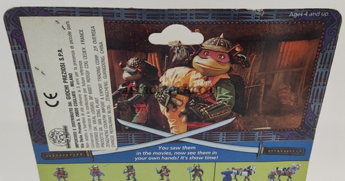 TURTLES TMTN MOVIE 3 SAMURAI DON PLAYMATES GIOCHI PREZIOSI VINTAGE 92 NEW IN BOX - Picture 7 of 10