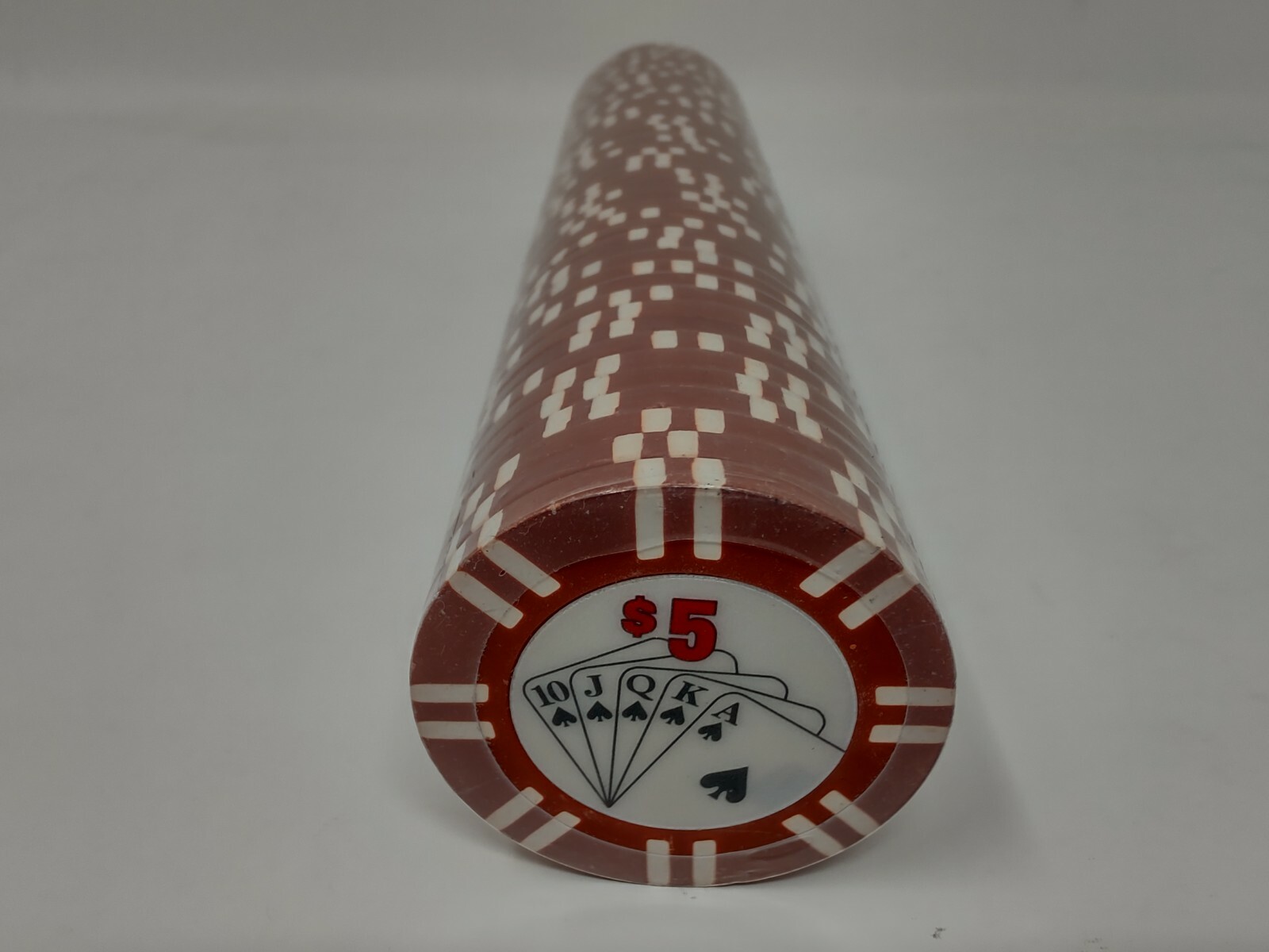 Royal Flush Poker Chips with Denomination 5 set of 50 red chips eBay