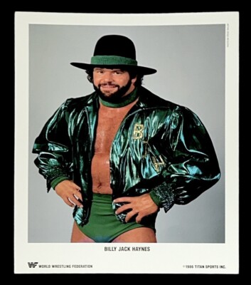 WWE BILLY JACK HAYNES OFFICIAL LICENSED 8.5X11 ORIGINAL PROMO PHOTO FROM 1986