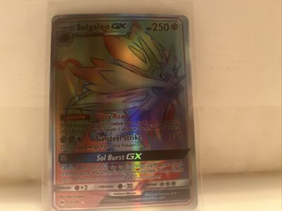 solgaleo rainbow rare card 254/236 Solgaleo & Lunala TAG TEAM GX | Rare Rainbow Card | SM12 Cosmi