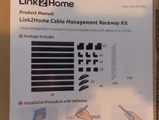 Link2Home 36-Piece Cable Management Raceway Kit for Desks and Offices