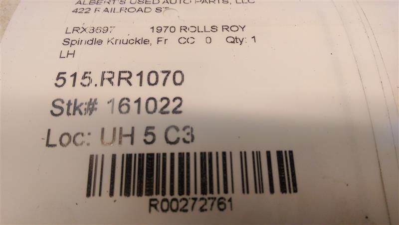 Drivers Front Spindle & Hub for 1970 Rolls Royce