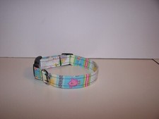 Wet Nose Designs Its Spring Stripes Dog Collar Easter Chicks Bunny Butterflies