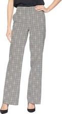 Nine West Women's Plaid Wide Leg Pants Cinnamon/Black Multi 8