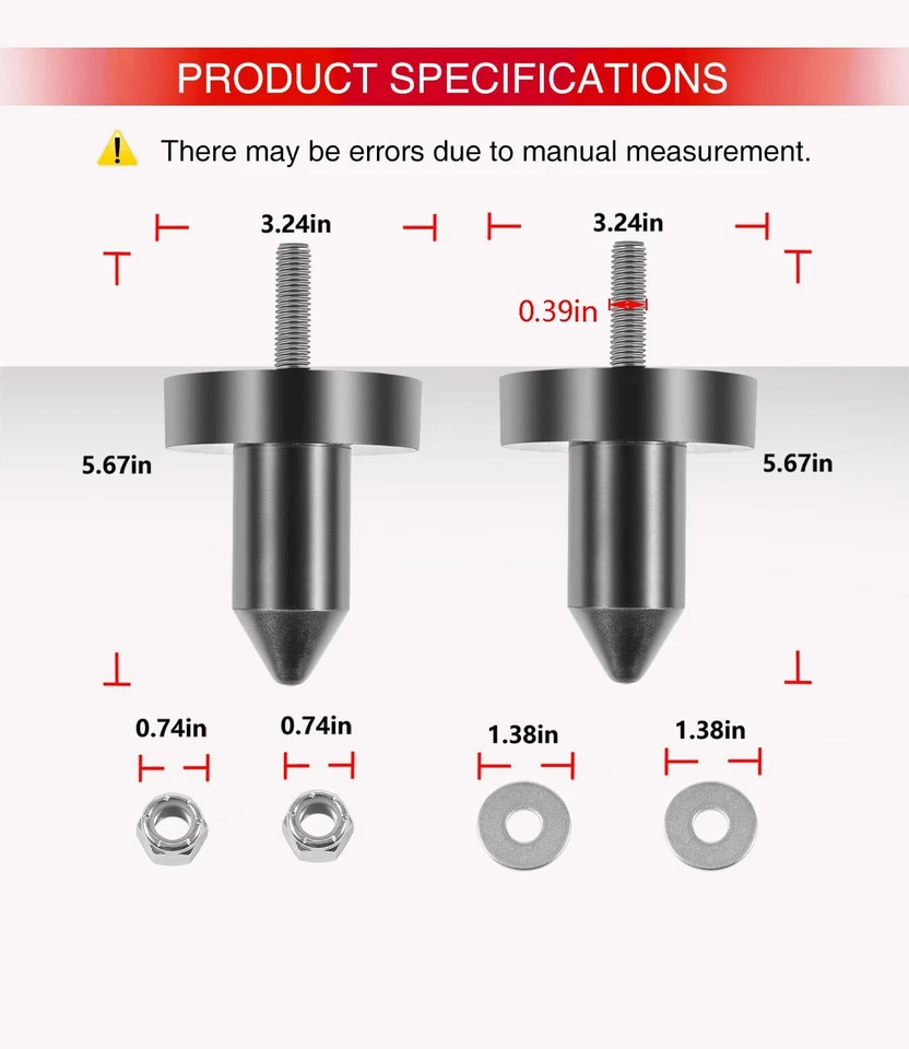 Kit de par de bujes de pasador de capó 924-5410 para Kenworth T2000 T600A T800 W900 2003-2010 Foto 2 de 4