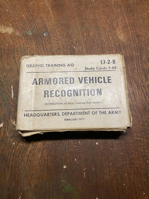 1977 US Army Armored Vehicle Recognition Cards