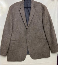 Jos.A. Bank 1905 Sport Coat Mens 48 Long Brown Excellent Herringbone Wool Blazer
