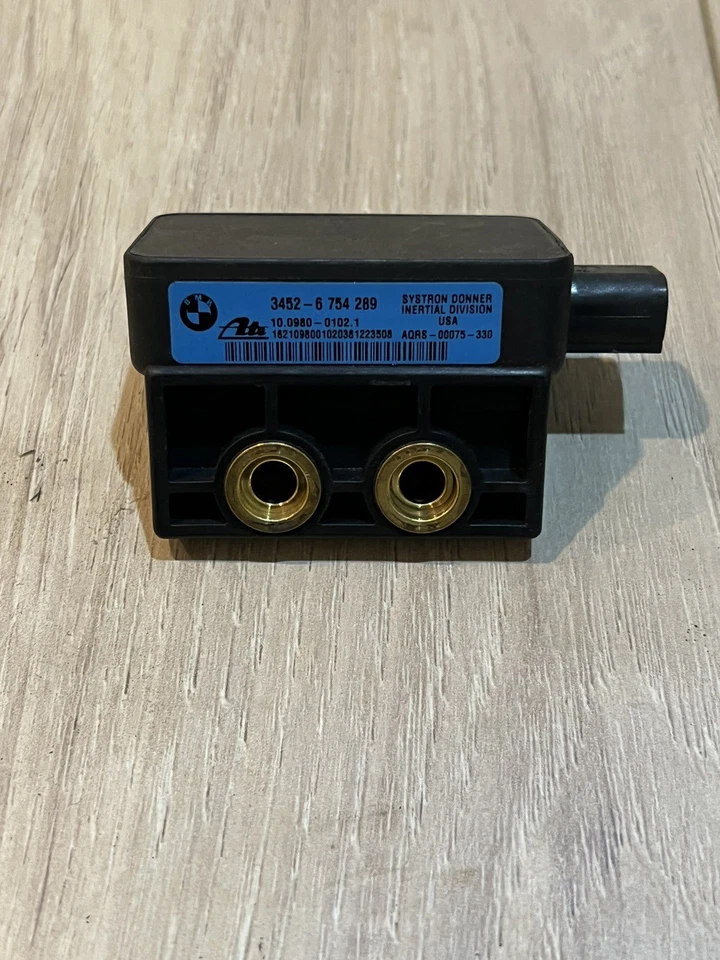 BMW E46 Z3 M3 2001 2000 guiñada sensor de velocidad dsc abs 34526754289 etiqueta azul OEM Foto 3 de 4