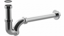 Waschbecken Bidet Siphon 1 1/4 Zoll 32 mm aus verchromtem Messing mit seitlicher