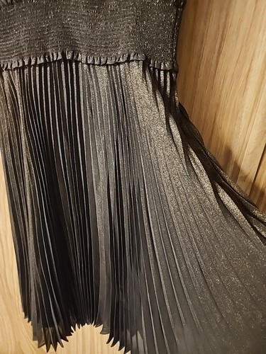 NWT Nanette Lepore Party Cocktail Midi Dress,Black&Goldish,W-Size 6,Pleats Lined - Picture 5 of 8