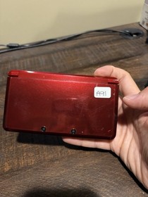 Japanese Nintendo 3DS System Red Working Us Seller W/Charger Region Free A91