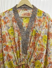 Silk White Kaftan / Handmade Flowy Maxi Dress / Resort Wear Outfit MFN1070