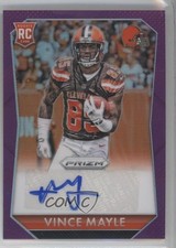 2015 Panini Prizm Rookie Signatures Violet Prizm Vince Mayle #RS-VM Auto 0f6