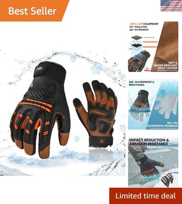 VGO Winter Waterproof Mechanic Gloves - High Dexterity, Anti-Vibration, Touch...