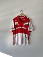 Puma Ferrari Scuderia Team Polo Shirt Mens XL Red Santander Shell F1 2010s