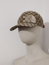 Cappello berretto baseball Gucci X The North Face GG all over logo tela taglia L 59 cm