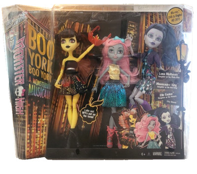 Monster High Boo York City Ghouls 3Pack Luna Mothews Mouscedes King Elle Eedee