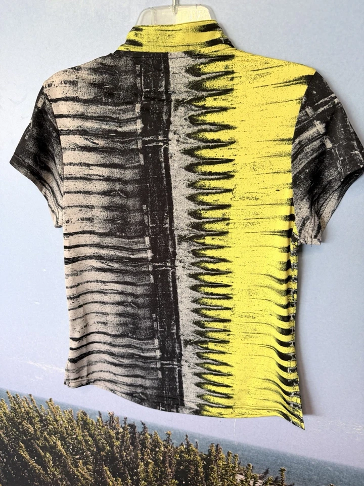 Camisa de golf Jamie Sadock para mujer talla L negra/amarilla 1/4 cremallera manga corta Foto 4 de 4