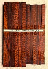 6 pcs 5/8" x 5/8" x 11"  5 pcs 5/8" x 5/8" x 10 HF Snakewood turnings