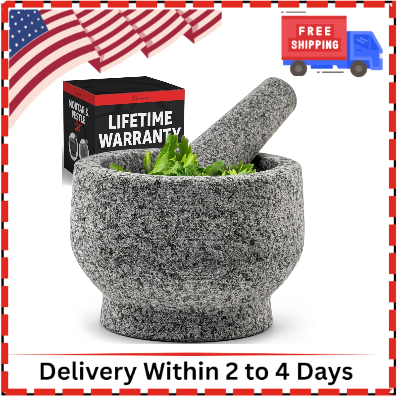 PriorityChef Mortar and Pestle Set, Heavy Duty Natural Granite, Make Fresh Guaca
Opens in a new wind