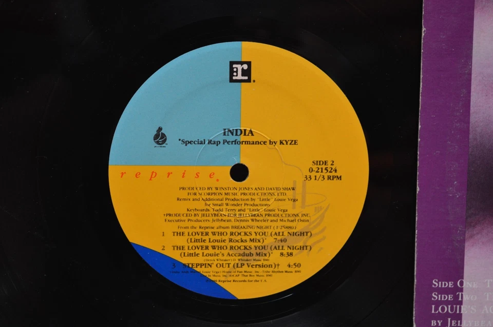 INDIA-The Lover who rocks you all night vinyl Foto 4 de 4