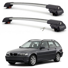 Roof Rack Cross Bars For Bmw 3 Series Touring E46 2000-2005 Aluminum Silver Pair