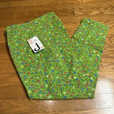 Vtg 60s Jeanie By Blue Bell BRIGHT Floral Flower Pants Size 14 Girls