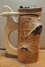 Beer Stein Master's Touch Handcrafted Rustic Viking  Alaska Wood