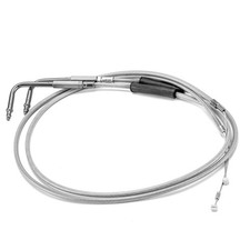 Mofun Extended Length 44" Throttle and Idle Cable Kit Compatible with Harley ...