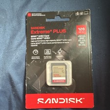 SanDisk Extreme PLUS 128GB SDXC UHS-I V30 U3 Class 10 4K UHD QuickFlow Card