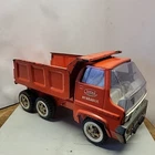 Tonka Toys USA Hydraulic Orange Pressed Steel Dump Truck Working