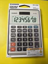 CASIO MS-80B PORTABLE DESKTOP CALCULATOR TAXES - LARGE PRINT FOR SENIORS ELDERLY