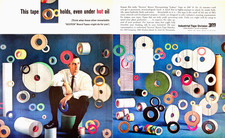 3M Scotch Industrial Tape Thermosetting Loktac Vintage 1963 Magazine Print Ad