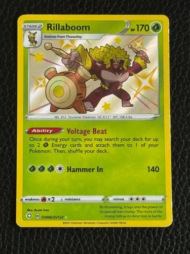Rillaboom SV006/SV122 Shining Fates: Shiny Vault Holo NM