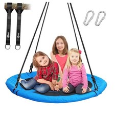 700lb 40 Inch Saucer Tree Swing for Kids Adults Outdoor 900D Oxford Blue