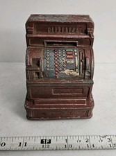 Vintage National Cash Register Advertising Metal Coin Bank Rare