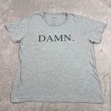 TDE Kendrick Lamar Shirt Mens Large Light Gray Short Sleeve Crewneck Damn Logo