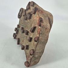 Vintage Printing Block Textile Fabric Stamp Hand Carved wood Wooden