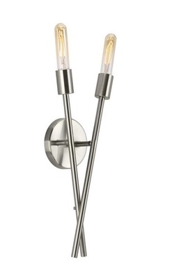 Progress Lighting P710027 Astra 2 Light 18'' Tall Wall Sconce - Nickel