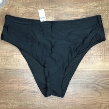 Aerie High Waisted Cheeky Bikini Bottom Size XL Swim Black NWT