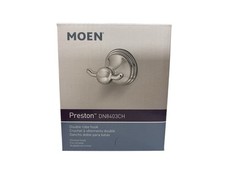 Moen Preston Wall Mount Double Robe Hook Chrome Finish DN8403CH